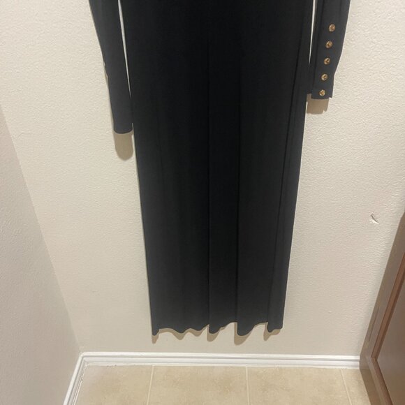 Tory Burch JERSEY TURTLENECK MIDI DRESS BLACK size 12 - Picture 7 of 7